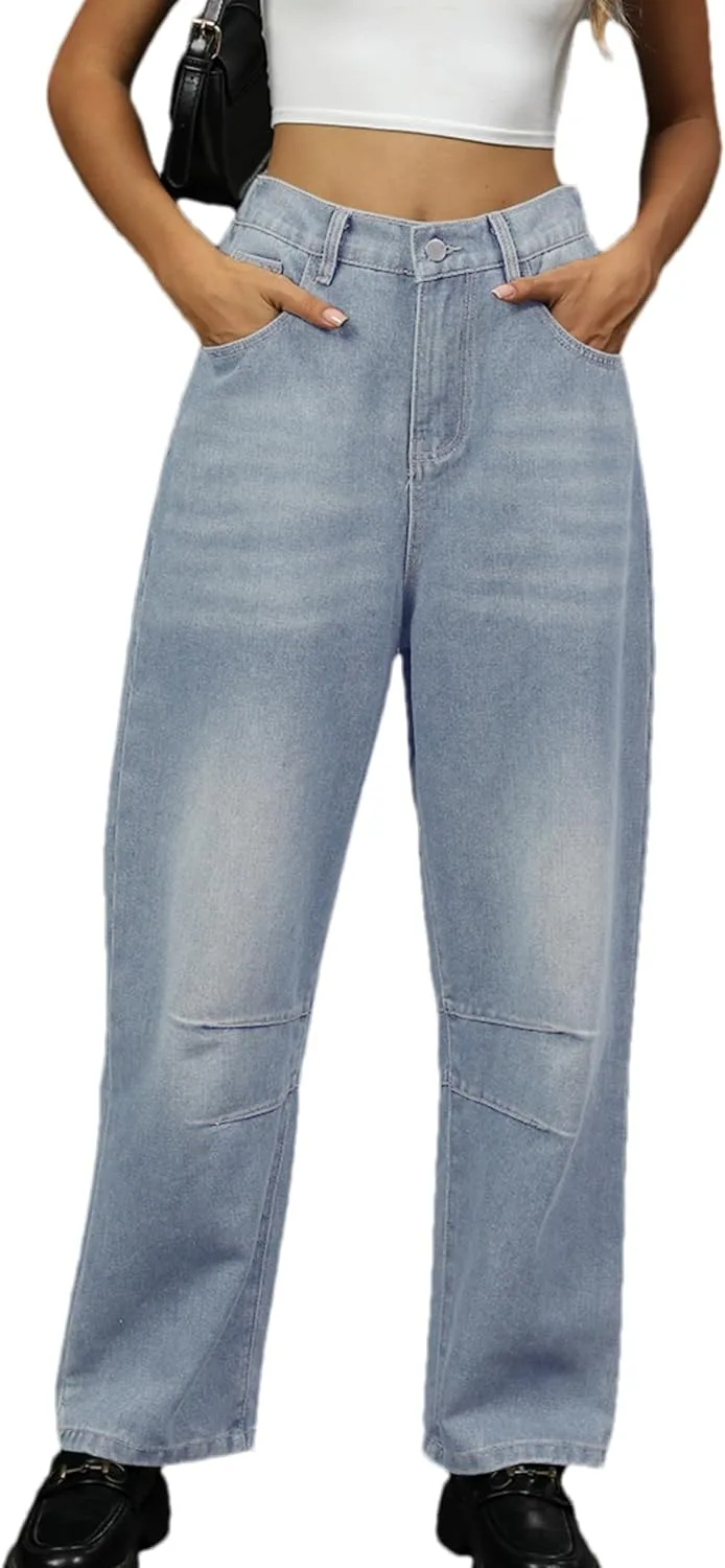 Zontroldy женские джинсы-бананы с высокой талией и карманами
Zontroldy женские джинсы-бананы с высокой талией и карманами