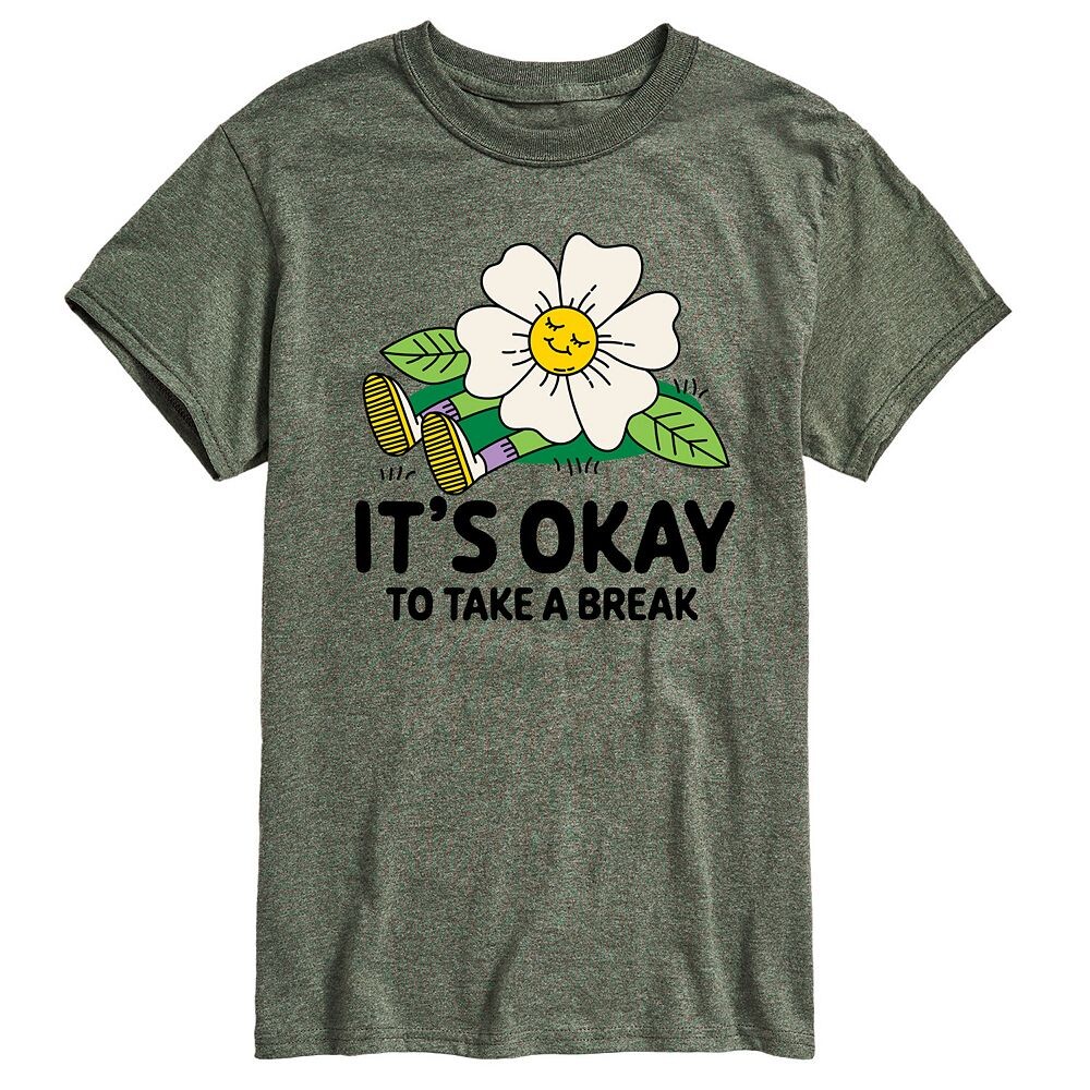 Мужская футболка с рисунком «It's OK Take A Break» Licensed Character, цвет Heather Green
Мужская футболка с рисунком «It's OK Take A Break» Licensed Character, цвет Heather Green