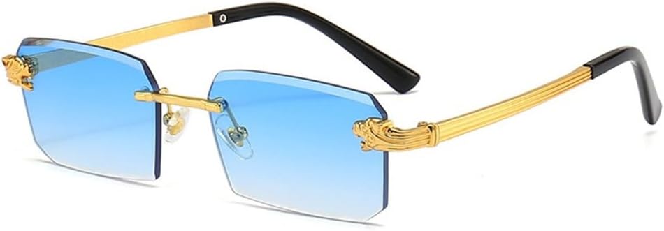 Солнцезащитные очки LVTFCO без оправы, прямоугольной формы, для женщин и мужчин, винтажные, металлические, с леопардовым принтом, модные, без оправы, тонированные, UV400, Blue
Солнцезащитные очки LVTFCO без оправы, прямоугольной формы, для женщин и мужчин, винтажные, металлические, с леопардовым принтом, модные, без оправы, тонированные, UV400, Blue