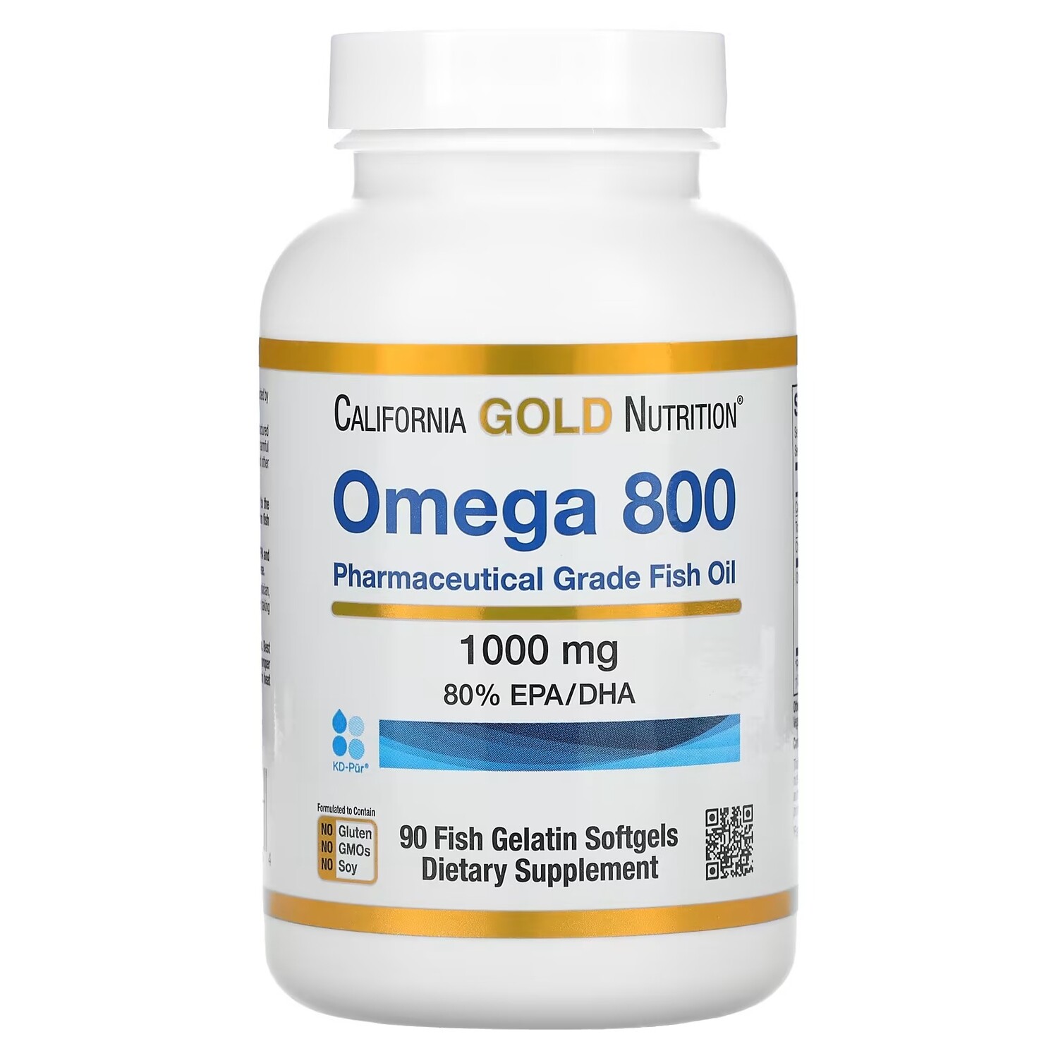 Рыбий жир фармацевтического класса Omega 800 California Gold Nutrition 80% ЭПК/ДГК, 90 мягких капсул
Рыбий жир фармацевтического класса Omega 800 California Gold Nutrition 80% ЭПК/ДГК, 90 мягких капсул