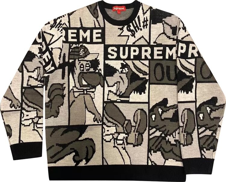 Свитер Supreme Cartoon Sweater 'Black', черный
Свитер Supreme Cartoon Sweater 'Black', черный