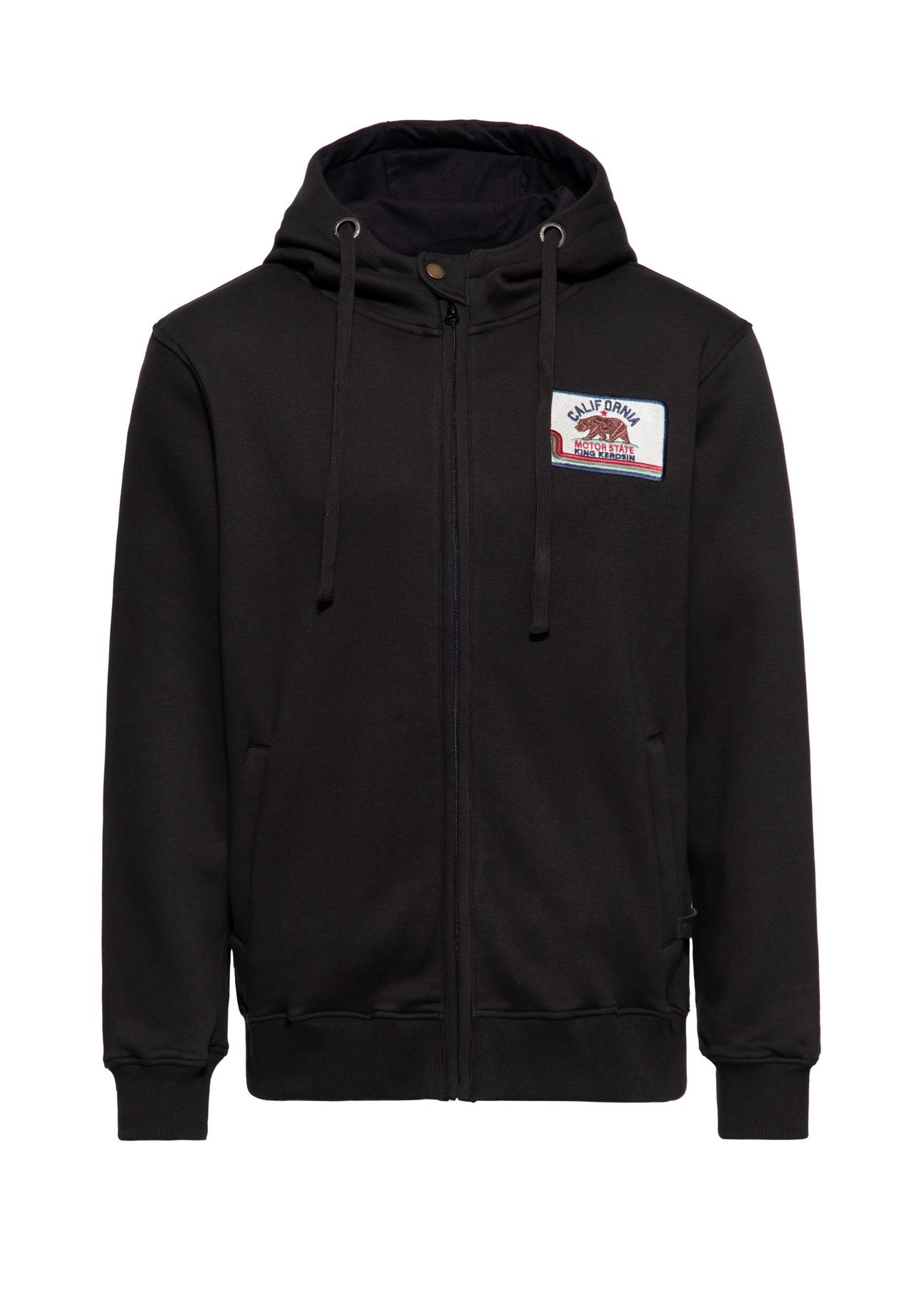 Толстовка с капюшоном и вышивкой California Motor State на спине KING KEROSIN, черный
Толстовка с капюшоном и вышивкой California Motor State на спине KING KEROSIN, черный