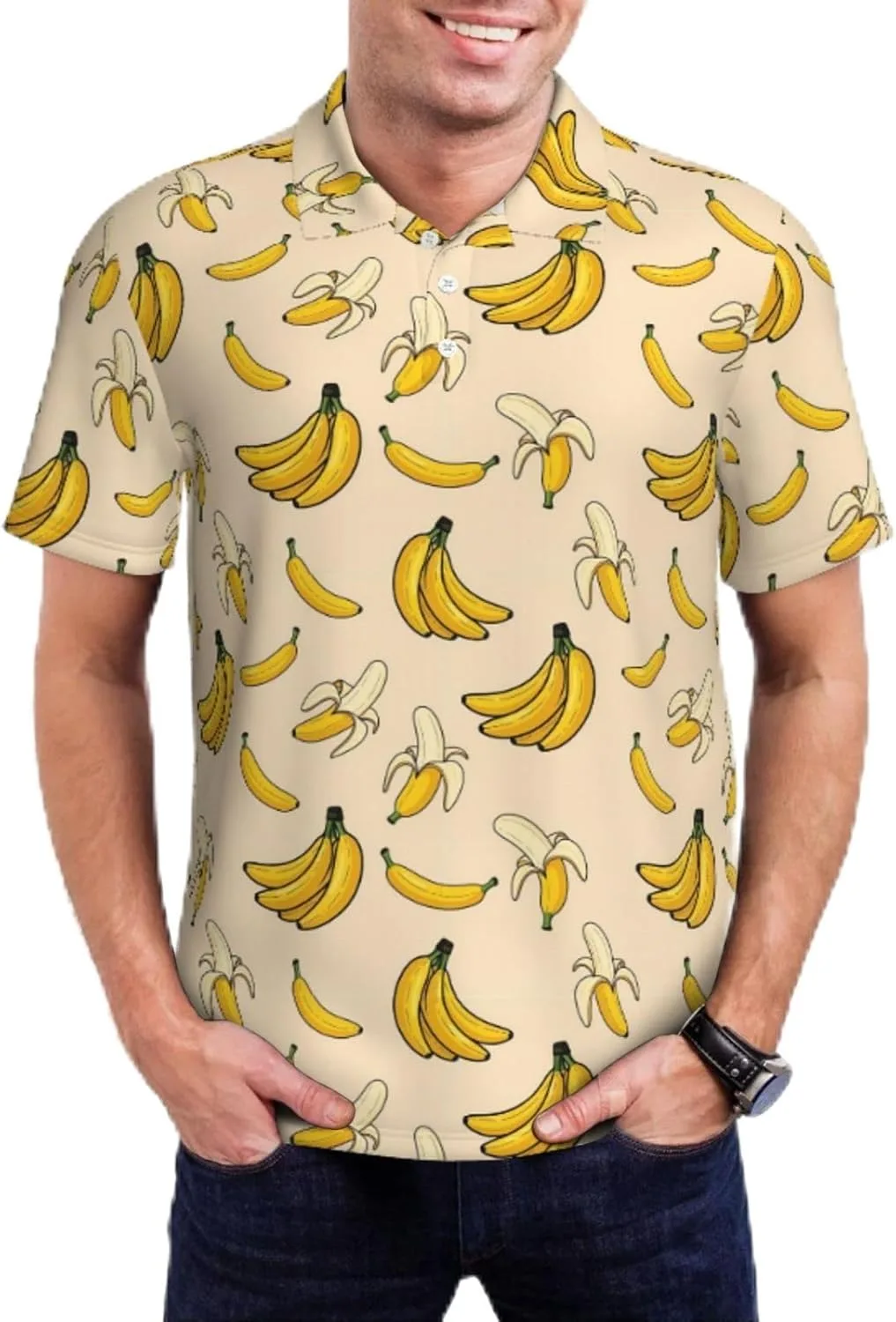 Мужской поло с коротким рукавом и тремя пуговицами JZDACH
Мужской поло с коротким рукавом и тремя пуговицами JZDACH