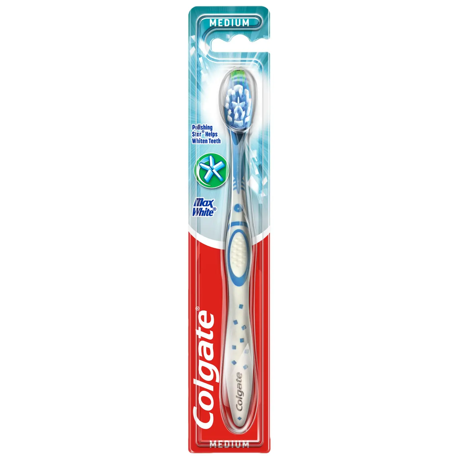 Colgate Max White средняя зубная щетка, 1 шт. 
Colgate Max White средняя зубная щетка, 1 шт.