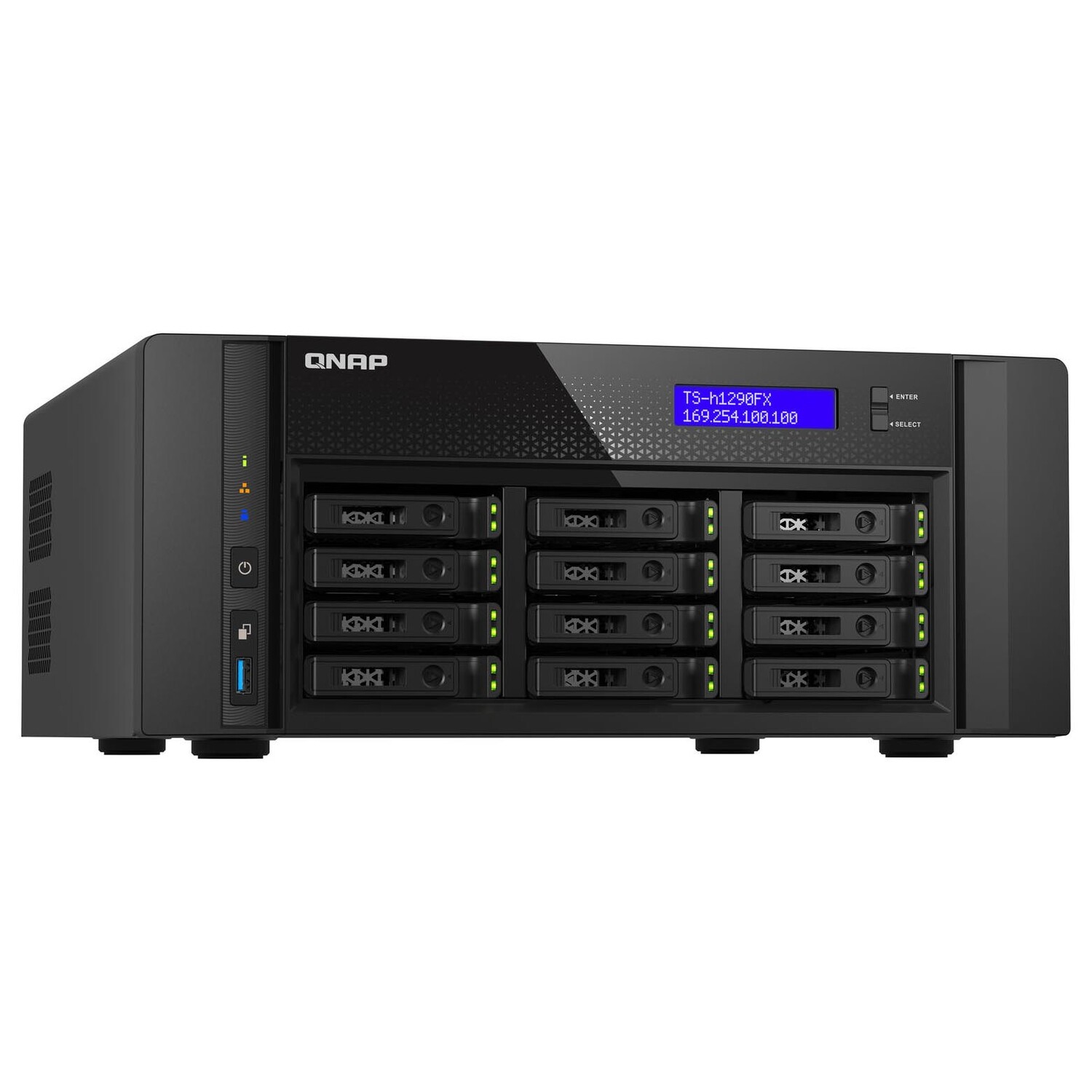 Сетевое хранилище QNAP TS-H1290FX-7302P, 12 отсеков, 128Гб DDR4, без дисков, черный
Сетевое хранилище QNAP TS-H1290FX-7302P, 12 отсеков, 128Гб DDR4, без дисков, черный