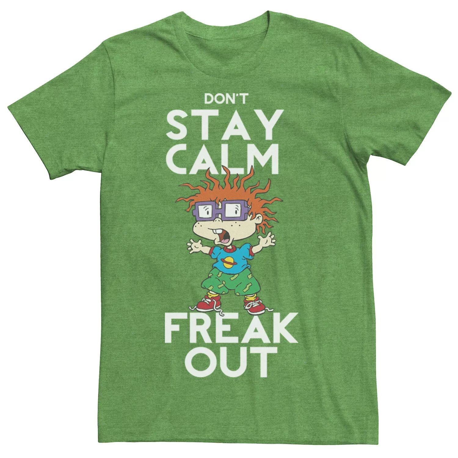 Мужская футболка Rugrats Chuckie Don't Stay Calm Freak Out с рисунком Nickelodeon
Мужская футболка Rugrats Chuckie Don't Stay Calm Freak Out с рисунком Nickelodeon
