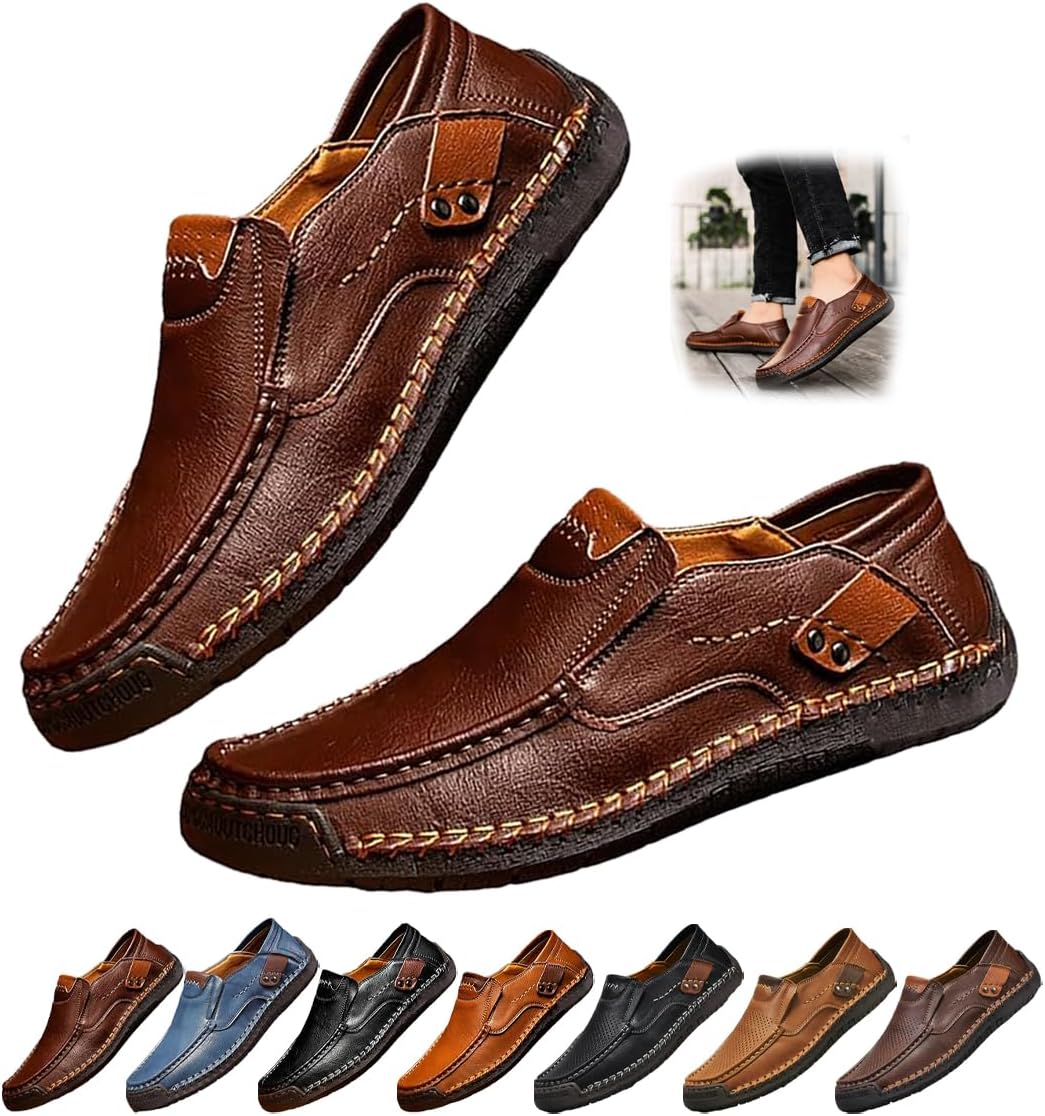 Повседневные кожаные лоферы, винтажные легкие ботинки с надеванием для путешествий и активного отдыха Generic, коричневый
Повседневные кожаные лоферы, винтажные легкие ботинки с надеванием для путешествий и активного отдыха Generic, коричневый