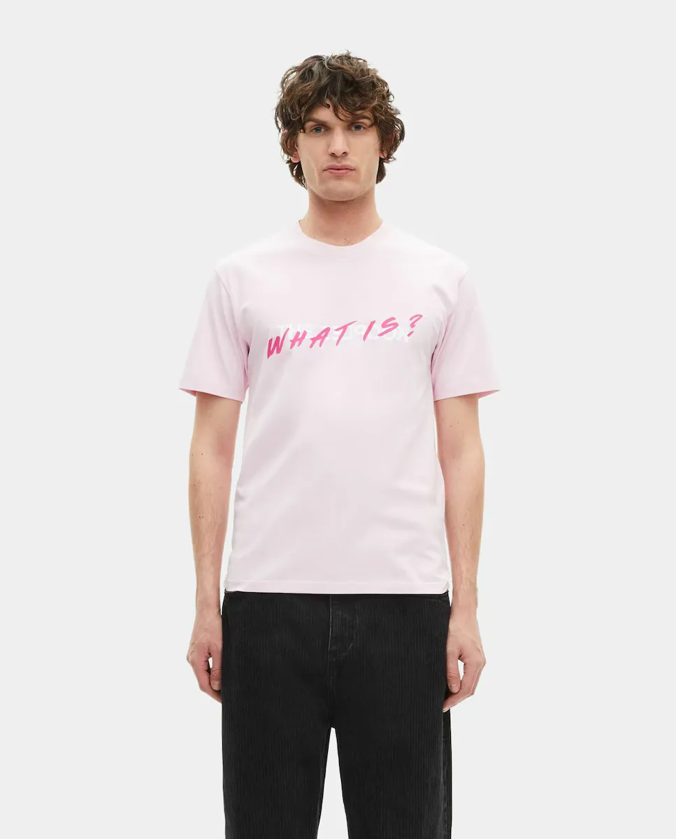 Мужская футболка What is с фуксиевой и белой шелкографией The Kooples, розовый
Мужская футболка What is с фуксиевой и белой шелкографией The Kooples, розовый