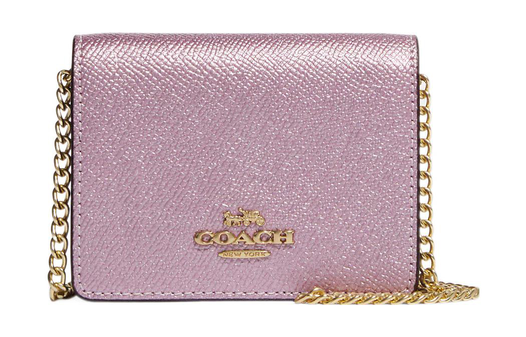 COACH Кросс-грэйн кожаная сумка через плечо, кроссбоди, мини-кошелек на цепочке Women's Metal Purple
COACH Кросс-грэйн кожаная сумка через плечо, кроссбоди, мини-кошелек на цепочке Women's Metal Purple