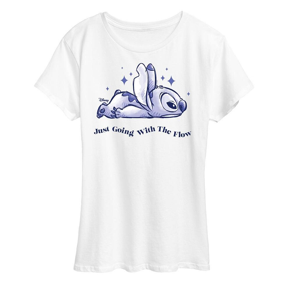 Женская футболка Go With The Flow с рисунком Disney's Lilo & Stitch, белый
Женская футболка Go With The Flow с рисунком Disney's Lilo & Stitch, белый