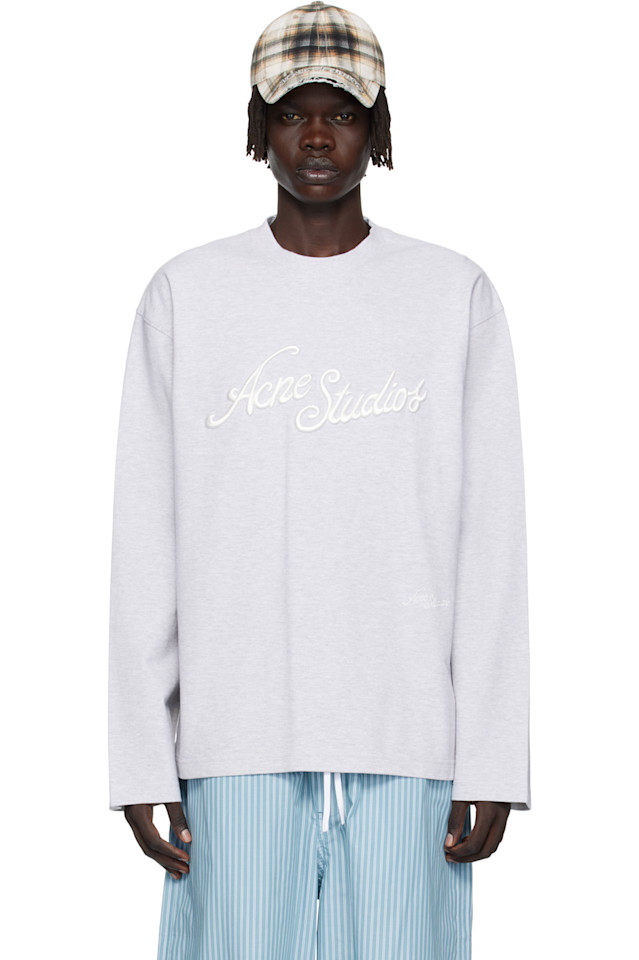 Acne Studios Серая футболка с вышитым логотипом
Acne Studios Серая футболка с вышитым логотипом