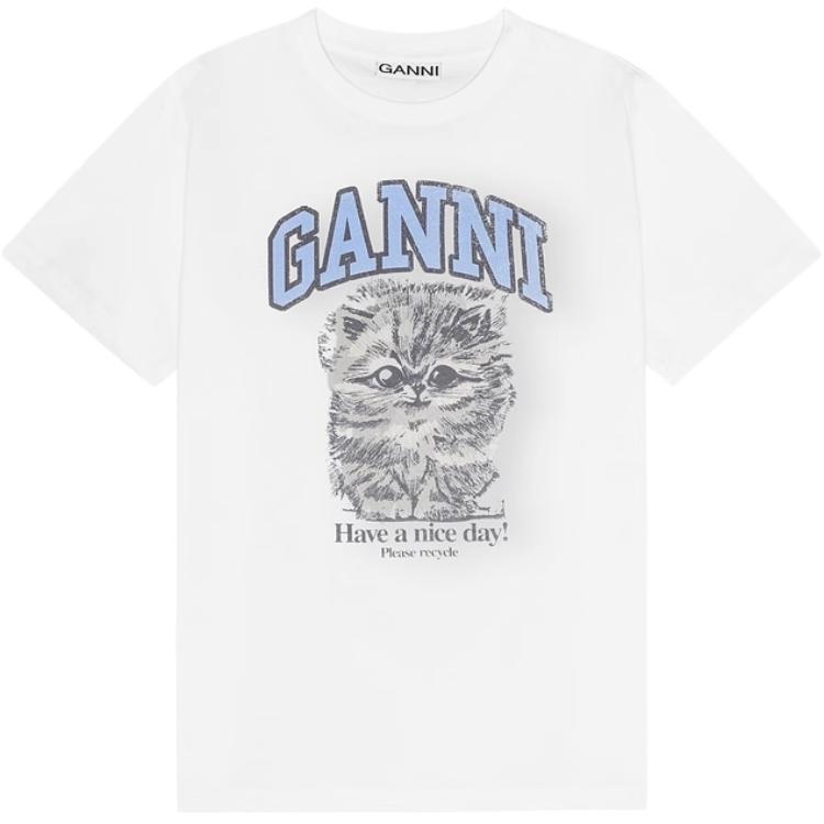 Футболка Kitty Printed Crewneck GANNI, белый
Футболка Kitty Printed Crewneck GANNI, белый