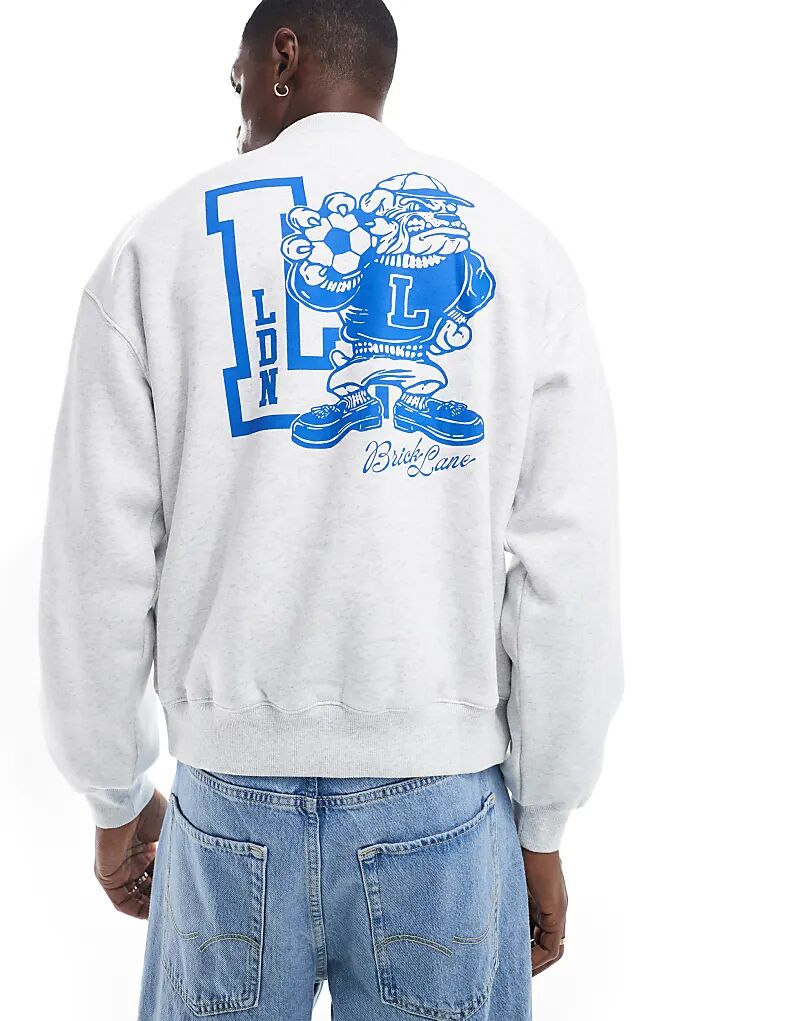 Cotton On Толстовка Прямой крой с круглым вырезом и принтом Лондона, серый. 
Cotton On Толстовка Прямой крой с круглым вырезом и принтом Лондона, серый.