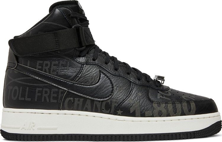 Кроссовки Nike Air Force 1 High '07 Premium 'Toll Free Pack - Black', черный 
Кроссовки Nike Air Force 1 High '07 Premium 'Toll Free Pack - Black', черный