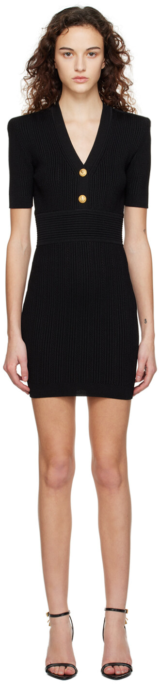 Черное облегающее мини-платье Balmain, Черный, Черное облегающее мини-платье Balmain
Черное облегающее мини-платье Balmain, Черный, Черное облегающее мини-платье Balmain