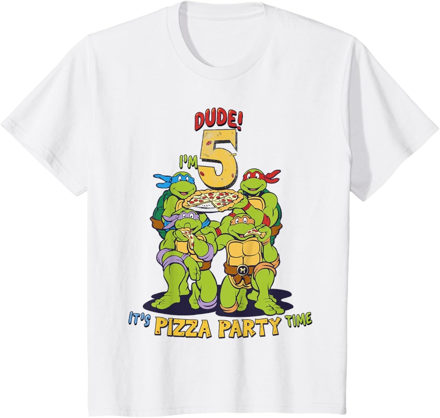 Футболка для подростков Teenage Mutant Ninja Turtles I'm 5 Dude Pizza Birthday Party, белый
Футболка для подростков Teenage Mutant Ninja Turtles I'm 5 Dude Pizza Birthday Party, белый