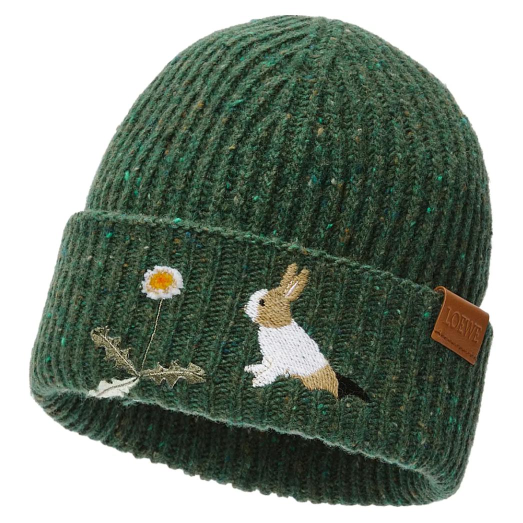 LOEWE Зеленая унисекс шапка из шерсти полиамида и вискозы, Green
LOEWE Зеленая унисекс шапка из шерсти полиамида и вискозы, Green