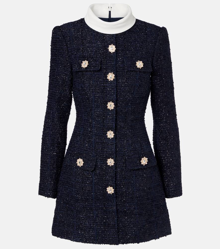 Мини-платье из букле Self-Portrait, Navy
Мини-платье из букле Self-Portrait, Navy