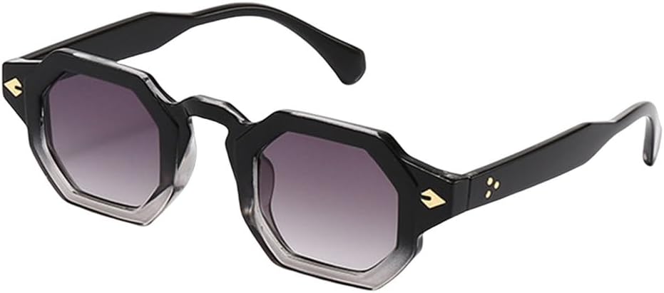 Ретро-солнцезащитные очки Polygon для женщин с заклепками, градиентные, чайные оттенки, защита от УФ-излучения UV400; мужские солнцезащитные очки в стиле панк TYUVIVO, C2 Transparent Gray
Ретро-солнцезащитные очки Polygon для женщин с заклепками, градиентные, чайные оттенки, защита от УФ-излучения UV400; мужские солнцезащитные очки в стиле панк TYUVIVO, C2 Transparent Gray