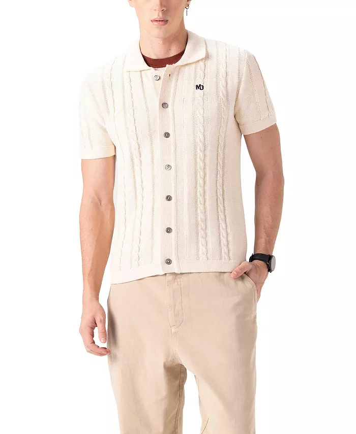 Мужской джемпер JC Polo с узором "косичка" Members Only, коричневый/бежевый 
Мужской джемпер JC Polo с узором "косичка" Members Only, коричневый/бежевый