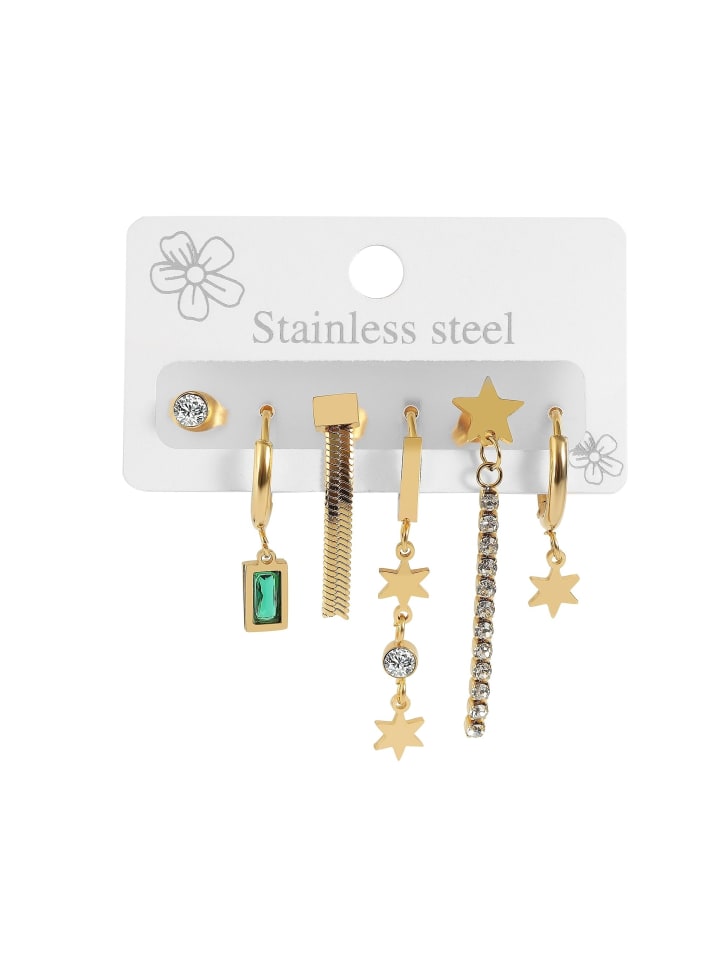 Adeliás Женские серьги - серьги-гвоздики из нержавеющей стали в золотом исполнении
Adeliás Женские серьги - серьги-гвоздики из нержавеющей стали в золотом исполнении