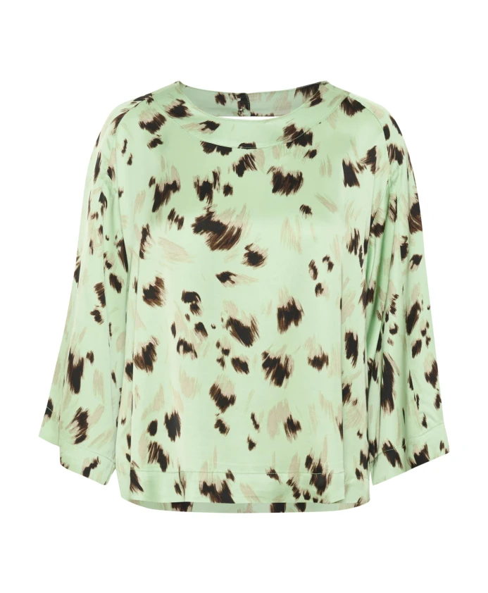 Блузка с зеленым принтом в виде кисти Soaked In Luxury, зеленый
Блузка с зеленым принтом в виде кисти Soaked In Luxury, зеленый