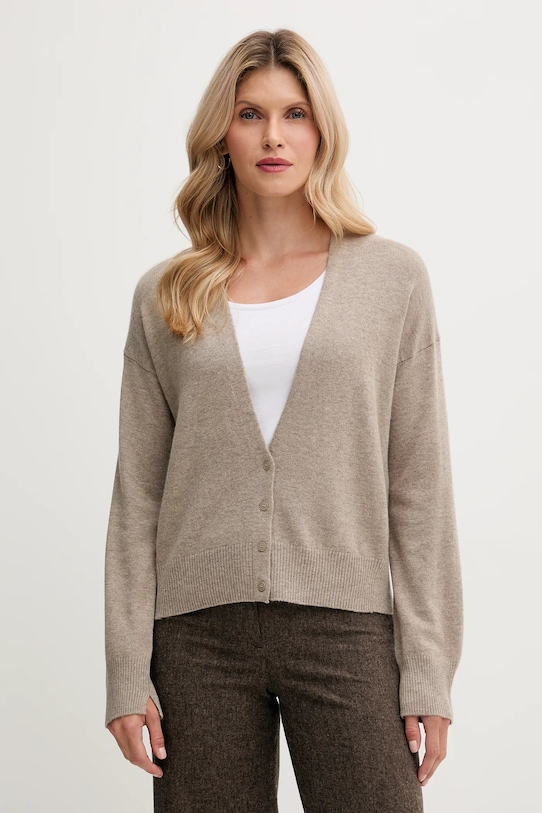 Кардиган с шерстью United Colors Of Benetton, бежевый
Кардиган с шерстью United Colors Of Benetton, бежевый