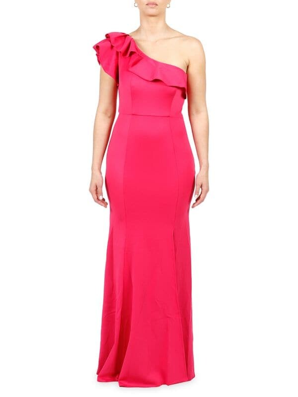 Платье-колонна Rene Ruiz Collection с оборками на плечах, розовый
Платье-колонна Rene Ruiz Collection с оборками на плечах, розовый