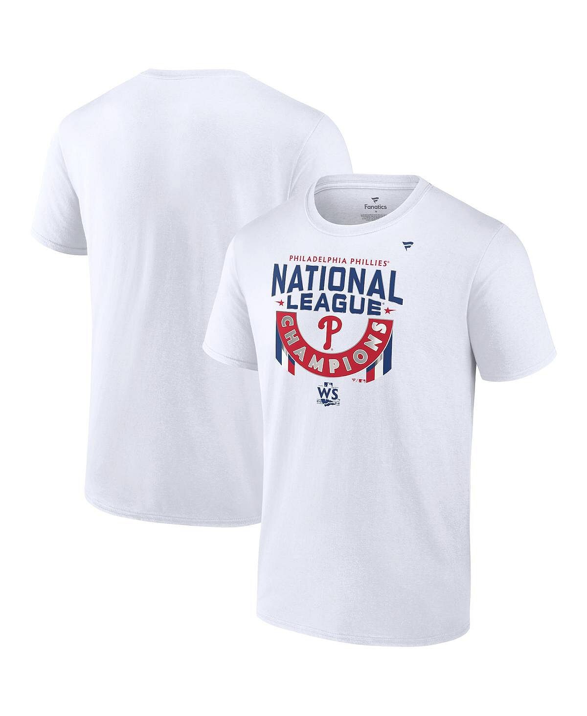 Мужская фирменная белая футболка philadelphia phillies 2022 national league champions locker room big and tall Fanatics, белый
Мужская фирменная белая футболка philadelphia phillies 2022 national league champions locker room big and tall Fanatics, белый