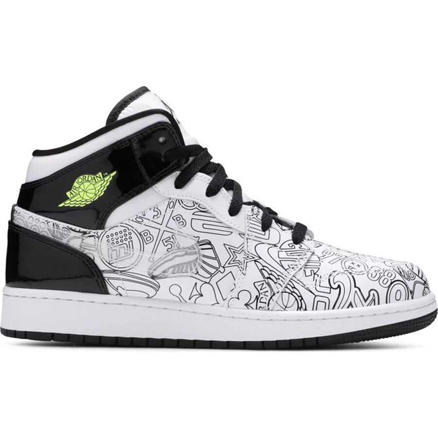 Кроссовки Nike Air Jordan 1 Mid SE GS, белый/черный/зеленый
Кроссовки Nike Air Jordan 1 Mid SE GS, белый/черный/зеленый