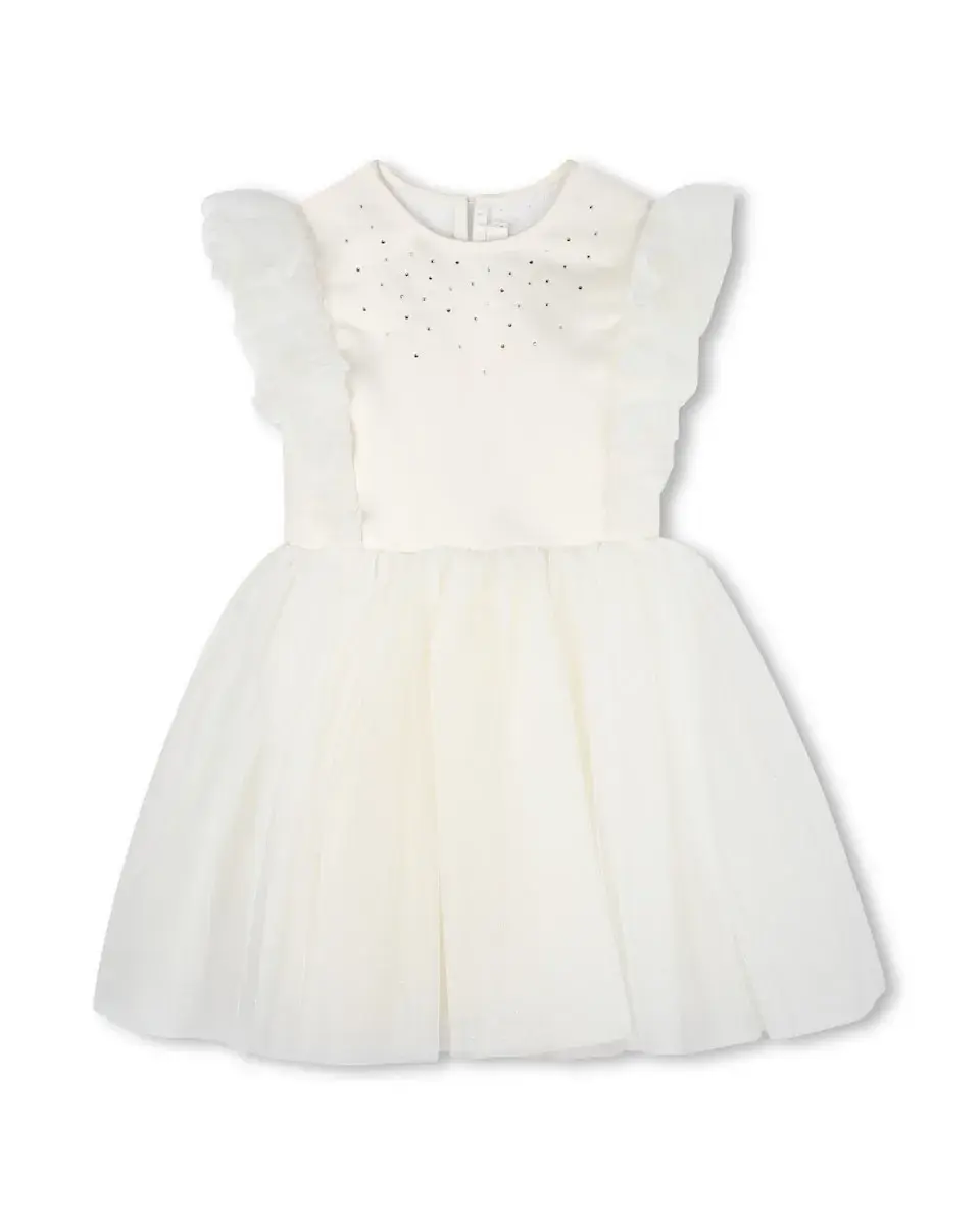 Детское платье без рукавов из сатина и тюля Billieblush, белый
Детское платье без рукавов из сатина и тюля Billieblush, белый