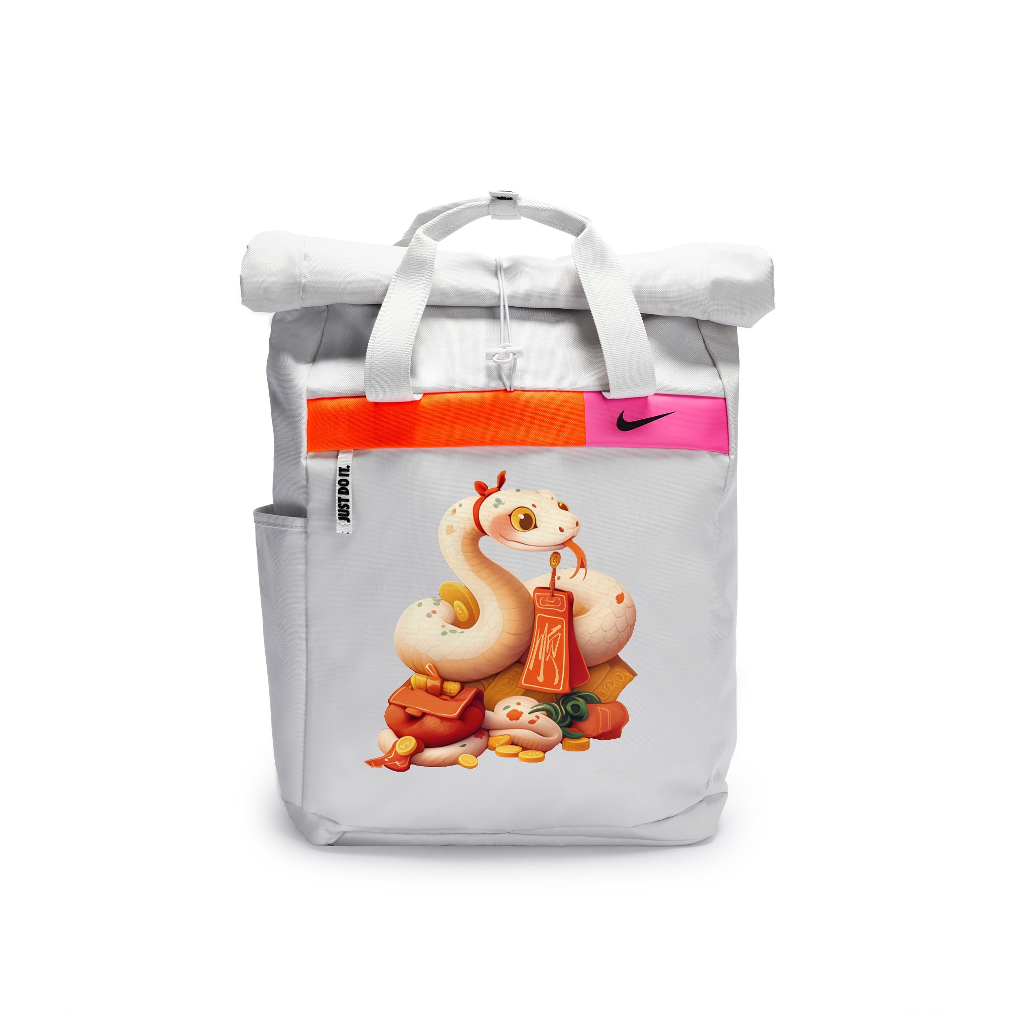 Nike Повседневный рюкзак унисекс для ежедневных поездок в минималистичном стиле, Snake of Ease and Prosperity
Nike Повседневный рюкзак унисекс для ежедневных поездок в минималистичном стиле, Snake of Ease and Prosperity