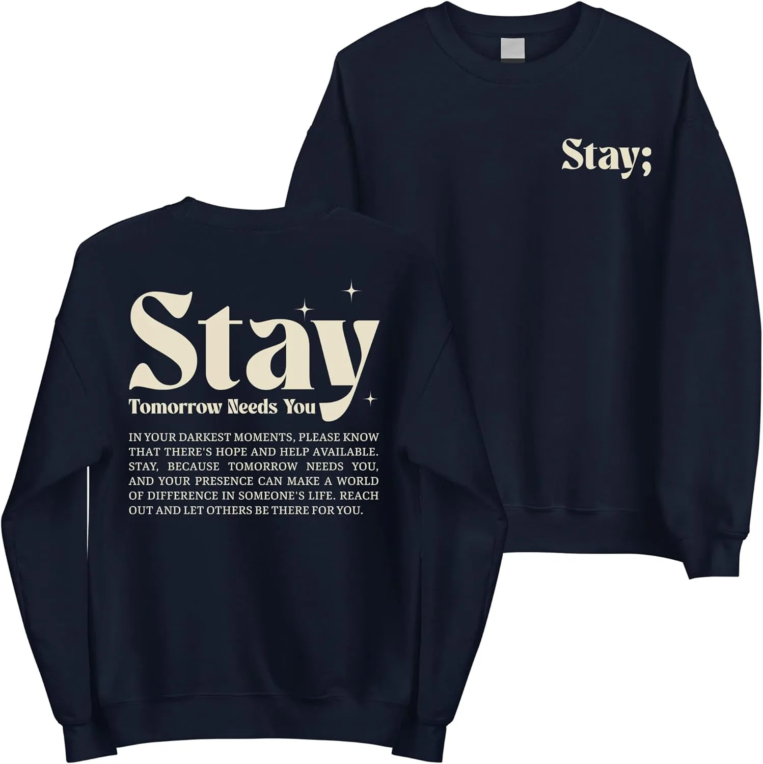 Винтажный свитшот Stay - 2 Sides Suicide Prevention Awareness MadalenStore
Винтажный свитшот Stay - 2 Sides Suicide Prevention Awareness MadalenStore