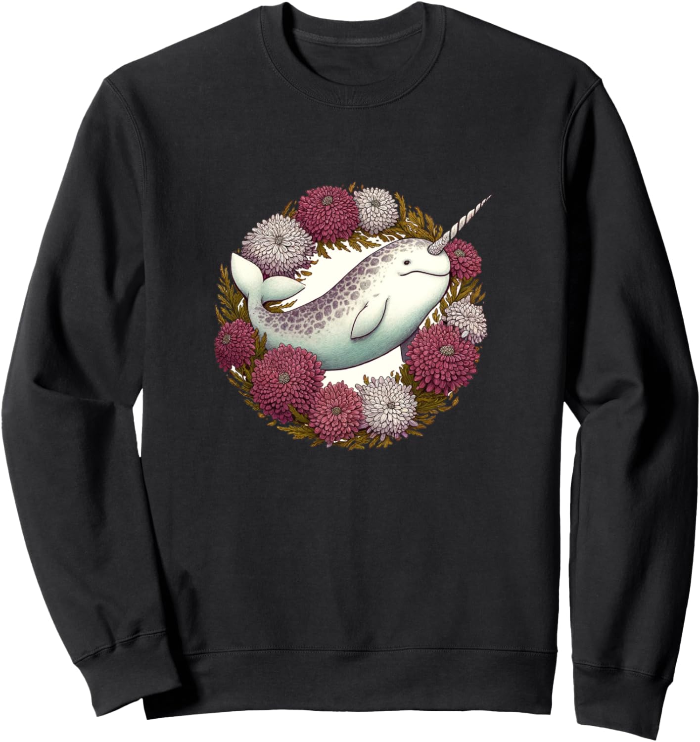 Толстовка с изображением нарвала и цветка Cute Narwhal Snugg, черный
Толстовка с изображением нарвала и цветка Cute Narwhal Snugg, черный