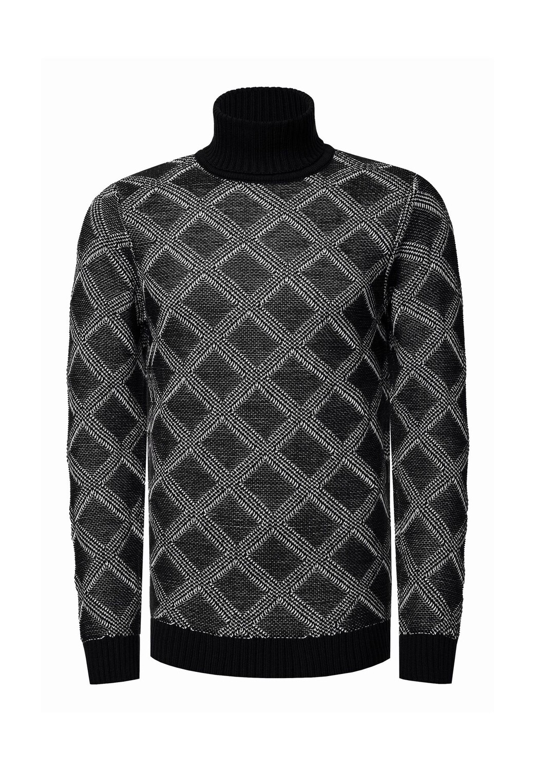 Свитер-водолазка со стильным узором в клетку RUSTY NEAL, черный
Свитер-водолазка со стильным узором в клетку RUSTY NEAL, черный