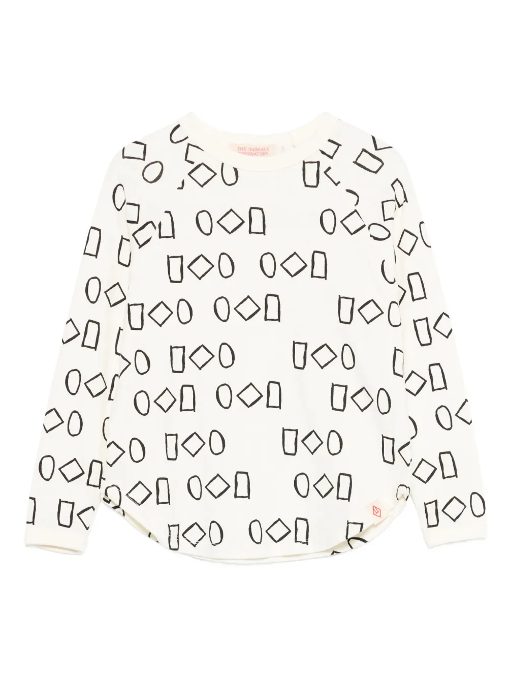 Футболка с длинными рукавами и геометричным принтом The Animals Observatory, белый
Футболка с длинными рукавами и геометричным принтом The Animals Observatory, белый