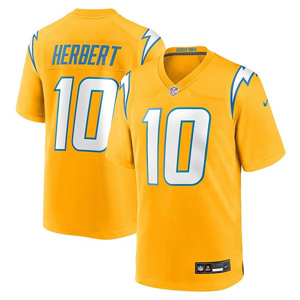 Мужская игровая футболка justin herbert gold los angeles chargers alternate charger power Nike
Мужская игровая футболка justin herbert gold los angeles chargers alternate charger power Nike
