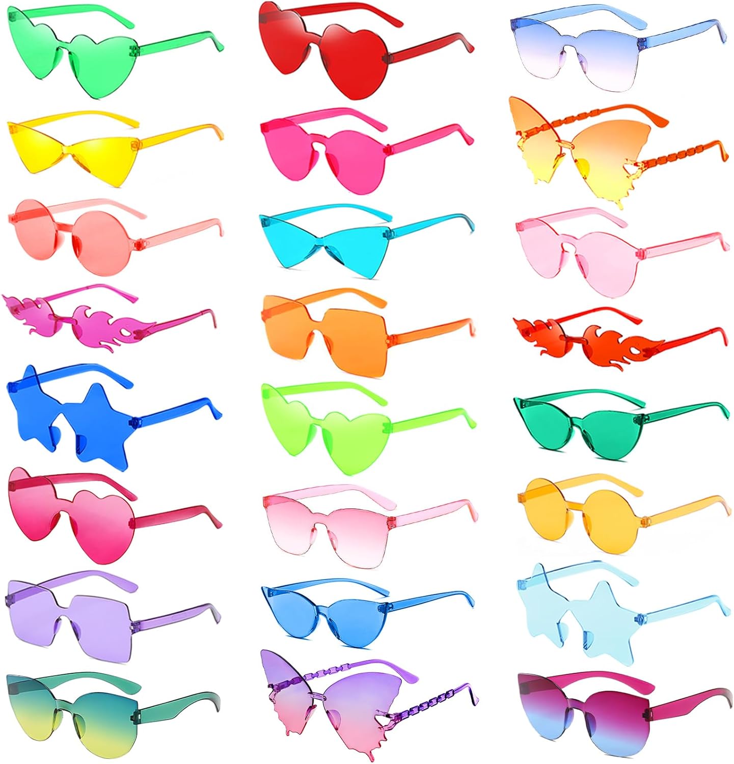 SUNOVELTIES Набор из 12/24/48 солнцезащитных очков разных стилей без оправы, ретро-очки для вечеринок, забавные аксессуары для мальчишника у бассейна, 24 Mixed Multicolor
SUNOVELTIES Набор из 12/24/48 солнцезащитных очков разных стилей без оправы, ретро-очки для вечеринок, забавные аксессуары для мальчишника у бассейна, 24 Mixed Multicolor