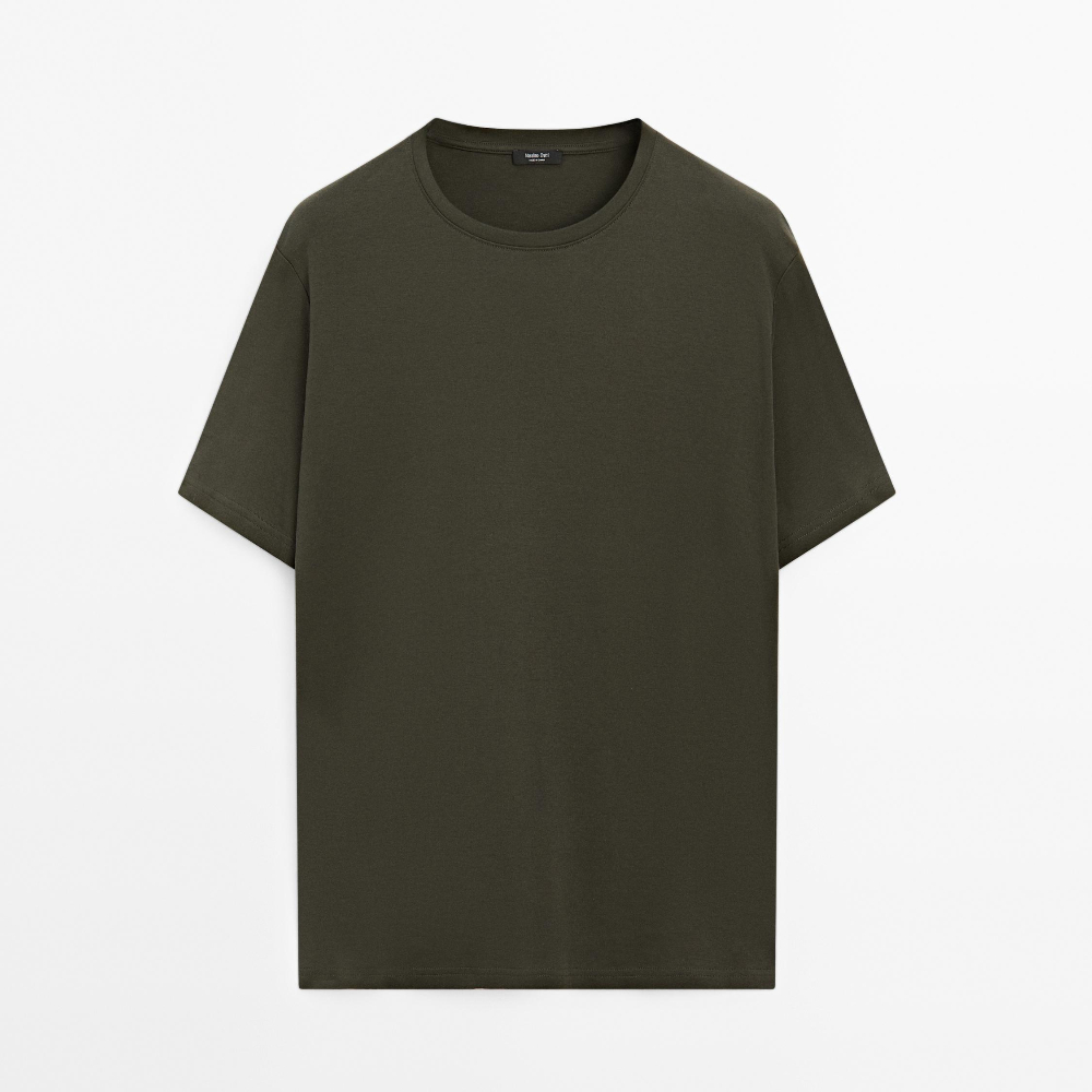 Футболка Massimo Dutti 100% Mercerised Cotton, хаки
Футболка Massimo Dutti 100% Mercerised Cotton, хаки