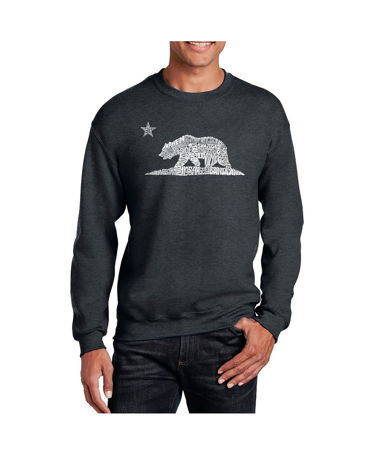 Мужская толстовка с круглым вырезом word art california bear LA Pop Art, серый
Мужская толстовка с круглым вырезом word art california bear LA Pop Art, серый
