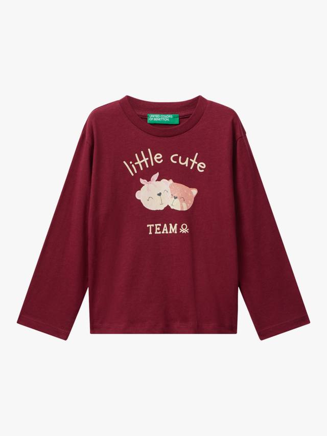 Детская хлопковая футболка с длинным рукавом и принтом Benetton, Red
Детская хлопковая футболка с длинным рукавом и принтом Benetton, Red