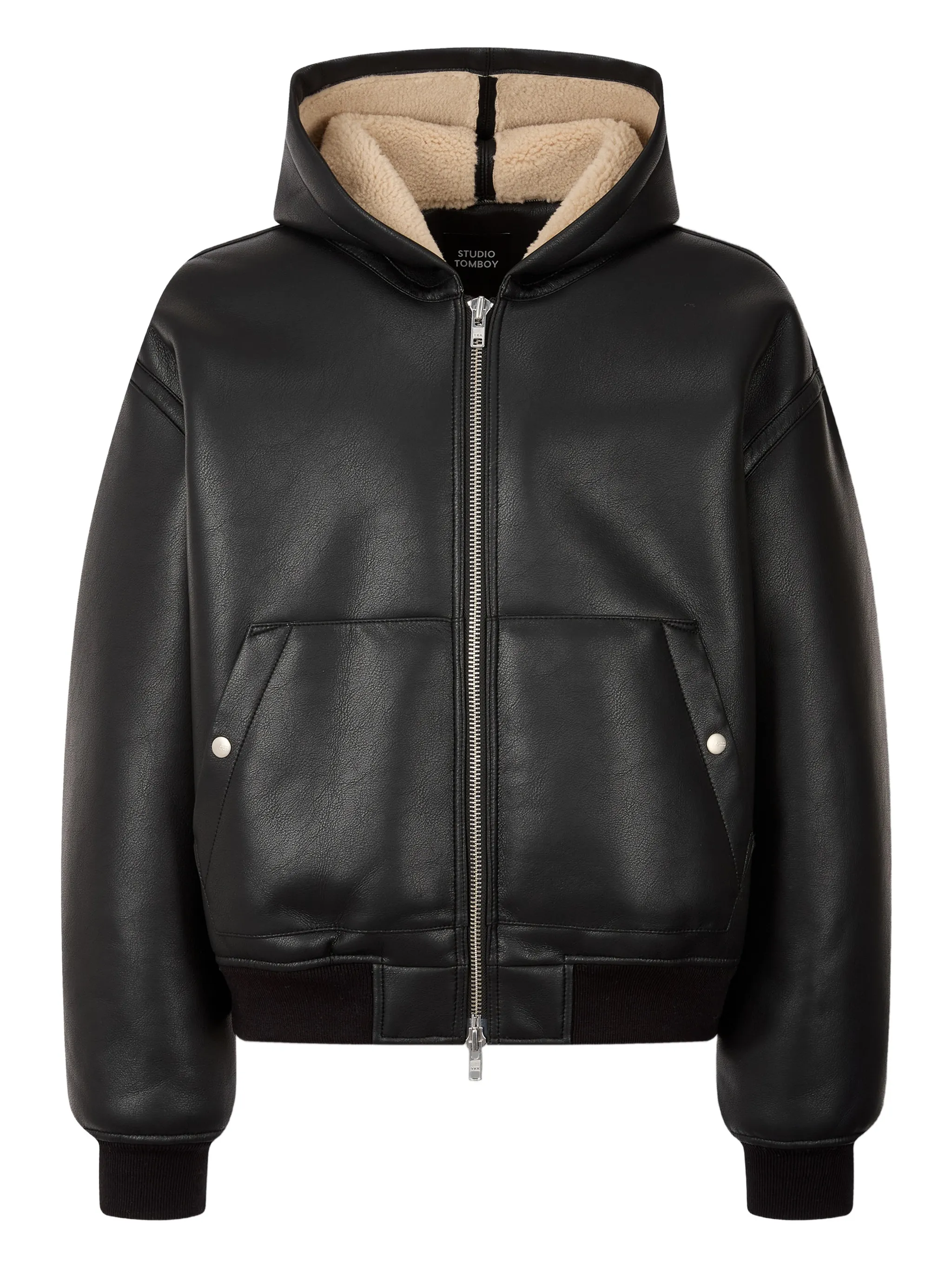 Куртка из искусственной кожи с капюшоном Tomboy, черный
Куртка из искусственной кожи с капюшоном Tomboy, черный