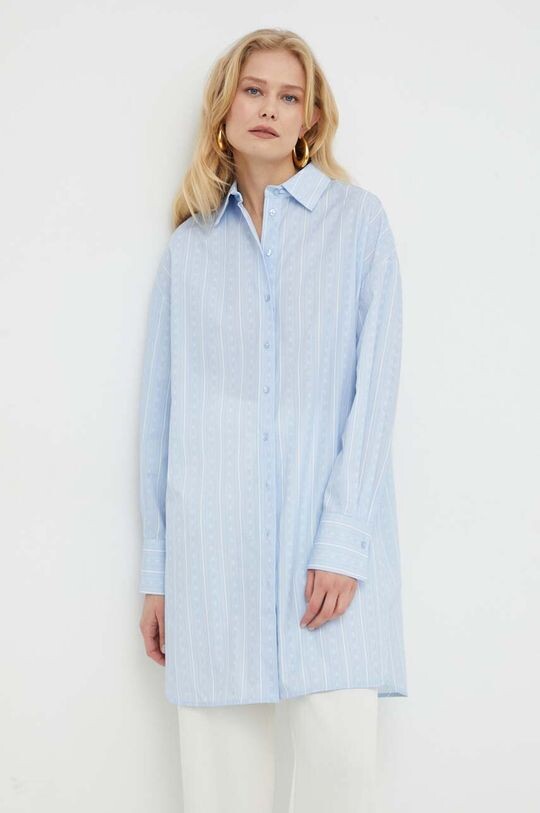 Хлопчатобумажную рубашку Twinset, синий
Хлопчатобумажную рубашку Twinset, синий