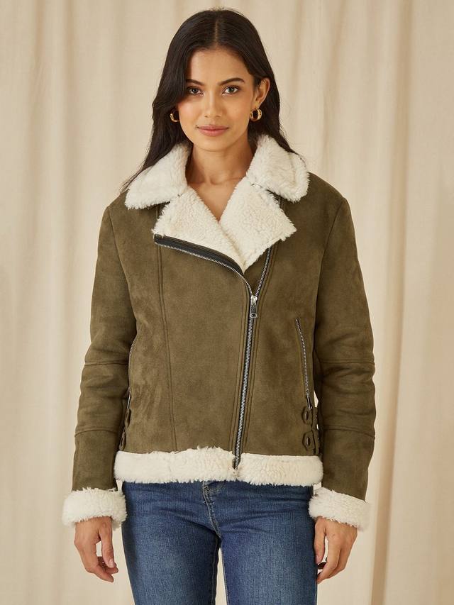 Байкерская куртка из искусственной замши Yumi, зеленый
Байкерская куртка из искусственной замши Yumi, зеленый