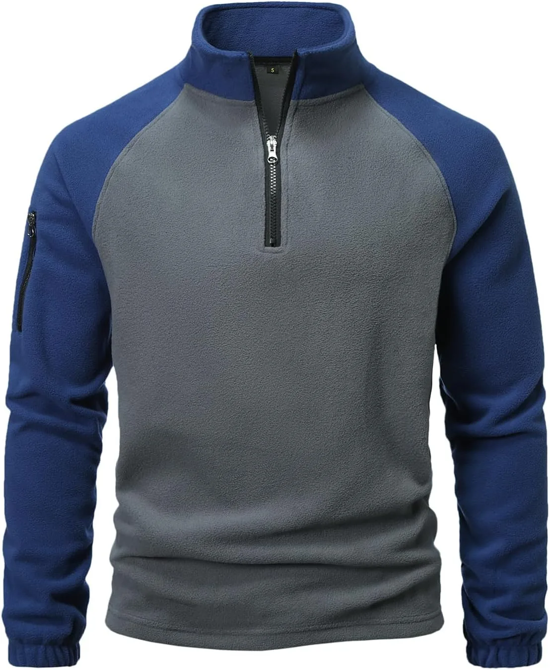 Мужская поларфлисовая толстовка с четвертью молнией, реглан и воротником стойкой, мидвейт, колорблок, с двумя карманами на молнии CHXLQQX
Мужская поларфлисовая толстовка с четвертью молнией, реглан и воротником стойкой, мидвейт, колорблок, с двумя карманами на молнии CHXLQQX