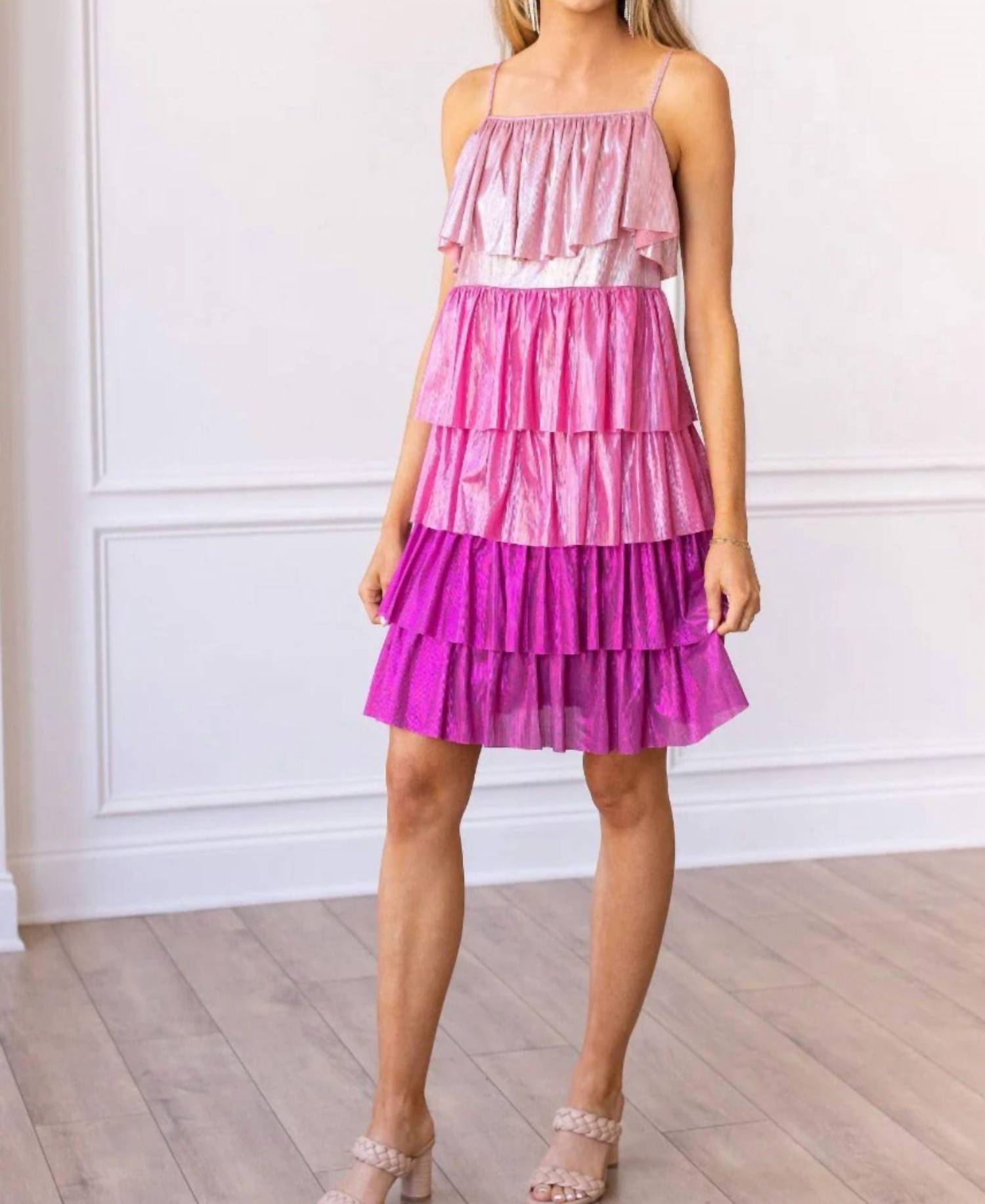 Flair Платье с металлическими вставками фуксия Southern Grace 
Flair Платье с металлическими вставками фуксия Southern Grace