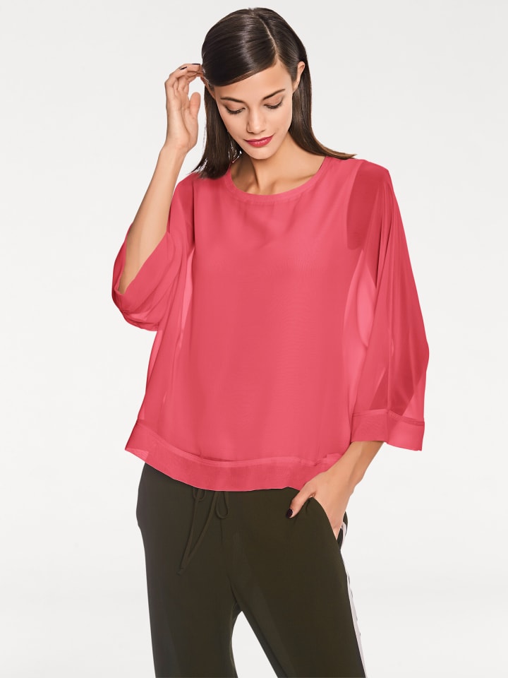 Блузка-рубашка малинового цвета Heine
Блузка-рубашка малинового цвета Heine