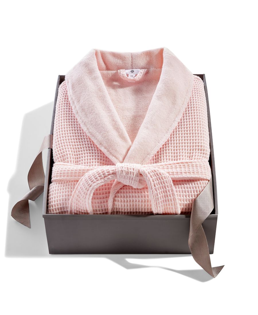 Хлопковый банный халат с вафельной текстурой, Hotel Collection, цвет airy pink
Хлопковый банный халат с вафельной текстурой, Hotel Collection, цвет airy pink