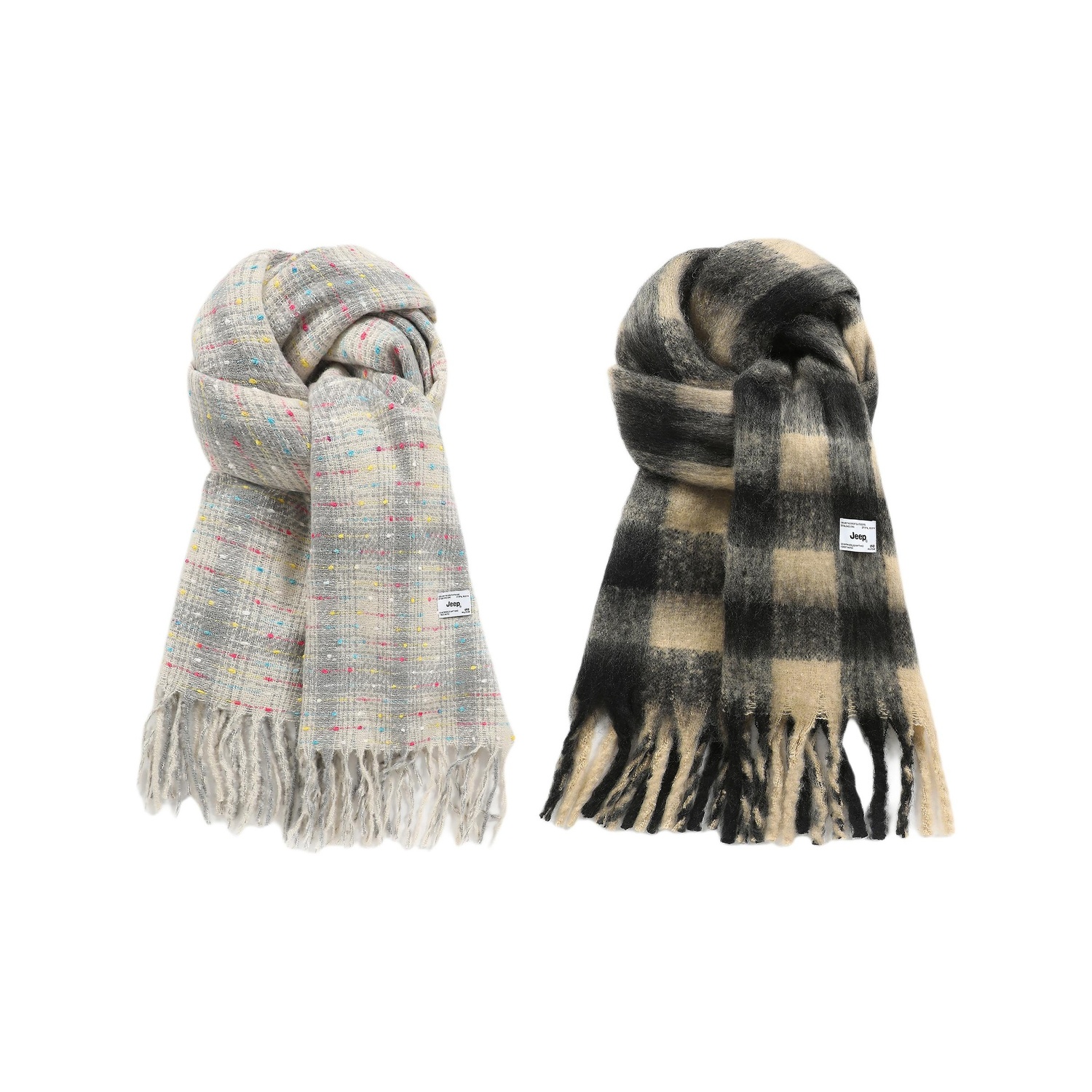 Вязаный шарф из полиэстера, унисекс Jeep, черный белый cs006+экрю cs080
Вязаный шарф из полиэстера, унисекс Jeep, черный белый cs006+экрю cs080