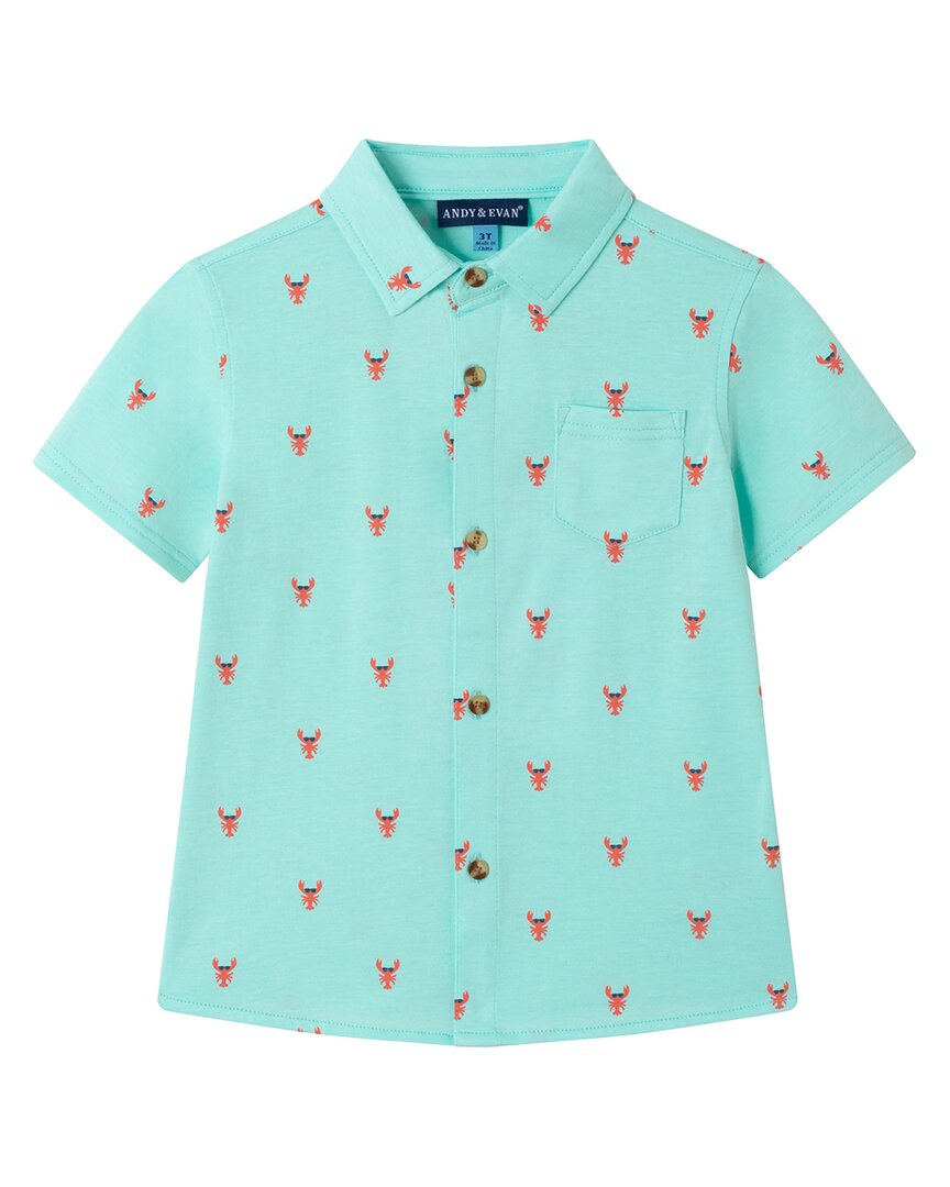 Энди и Эван Рубашка с кнопками из трикотажа с лобстером Andy & Evan, синий
Энди и Эван Рубашка с кнопками из трикотажа с лобстером Andy & Evan, синий